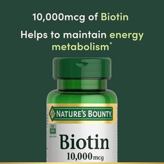 Nature’s Bounty Biotin 10000 mcg Rapid Release Softgels 120 Ct Hair Skin