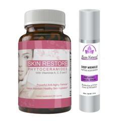 Skin Restore Multivitamin Collagen Supplement & Facial Cream Serum Moisturizer