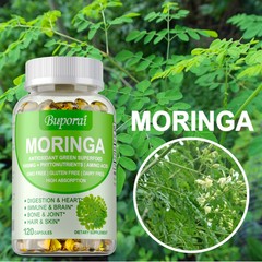 Moringa Capsules 1000mg – Bone & Joint Boost, Support Digestive and Heart Health