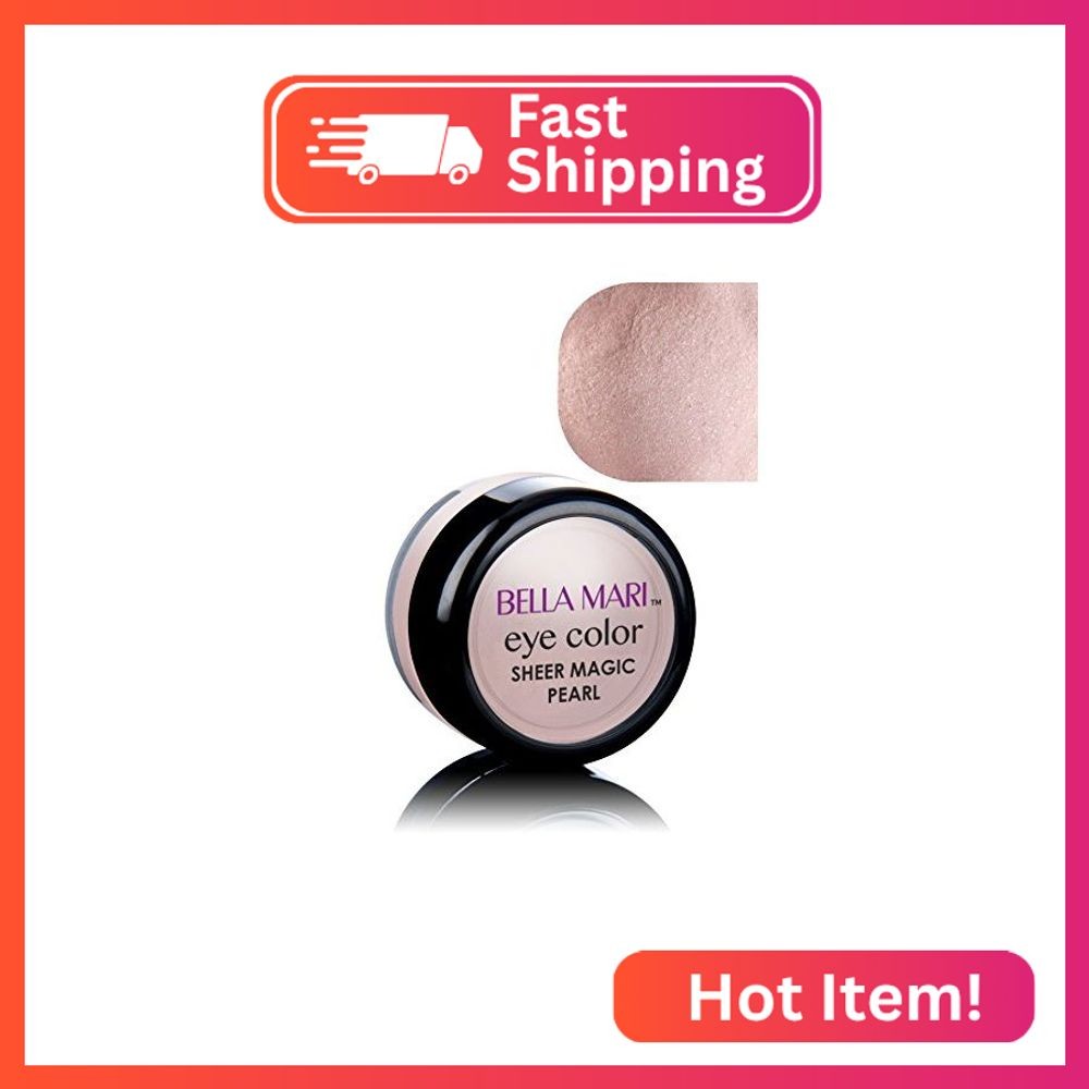 Bella Mari Natural Mineral Eyeshadow, Sheer Magic (Pearl); 0.1oz