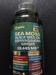 Sea Moss, Black Seed Oil, Ashwagandha, Turmeric, Ginger (16 in 1) 120 Capsules