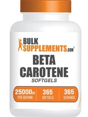 BulkSupplements Beta Carotene 1% – 365 Softgels – 7500mcg Per Serving