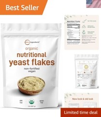 2 Pounds Organic Nutritional Yeast Flakes – Rich in B Vitamins, Keto Friendly