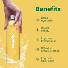 Supply6 Salts | Electrolyte Mix | Zero Added Sugar, (36 Servings, Lemon Lime) C2