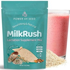 Milkrush Lactation Support Supplement Mix for Breastfeeding Oats Seeds & Almond