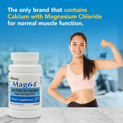 Health Mag64 Magnesium Chloride Tablets with Calcium | Daily Magnesium Support f