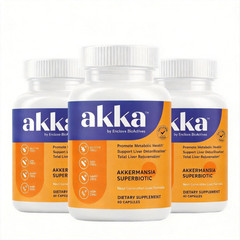 3 pack AKKA Akkermansia Muciniphila Probiotic Supplement Gut Health 180 Caps