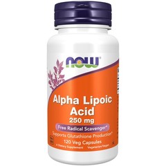 NOW Foods Supplements, Alpha Lipoic Acid 120 Count (Pack of 1), Light Yellow