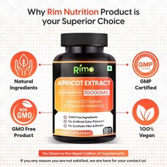Rimo Nutrition Apricot Capsules (120 Capsules) (Pack of 120 Count 1)