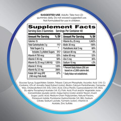 Multigummies Mens 50 plus Gummy Multivitamin with Vitamin A, B, C, D &