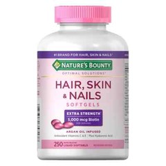 Nature’s Bounty HAIR SKIN and NAILS 250 Softgels Multivitamin 5000 mcg Biotin