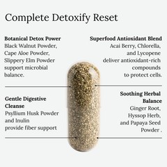 Detoxify Advanced Cleanse Black Walnut Papaya Seed Herbal Formula Gut Healt…