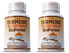 2 PACK Turmeric Curcumin Advanced Joint Pain Support Supplement Lot 120 PILLS