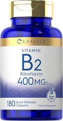 Vitamin B-2 400Mg | 180 Count | Non-Gmo, Gluten Free Supplement | B2 Riboflavin