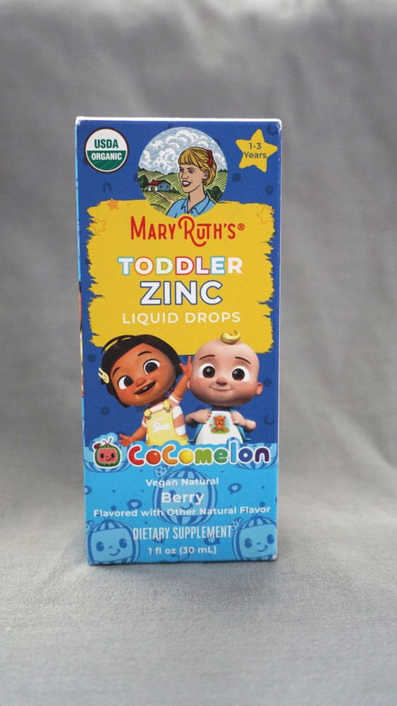 NEW Mary Ruths Organic Toddler Zinc Liquid Drops, 1-3 Years Vegan Berry, 1 Fl Oz
