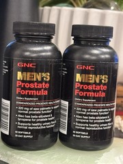 Lot of 2 GNC Mens Prostate Formula 60 Ct x2 320mg Saw Palmetto Zinc Copper 12/27