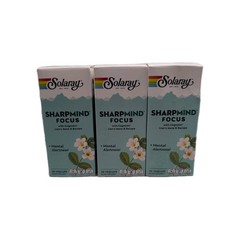 (3) Solaray SHARPMIND Focus 60 Veg Capsules Each. Exp: 05/2027