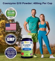 aSquared Nutrition CoQ10 (400mg Max Strength, 100 100 Count (Pack of 1)