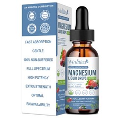 Magnesium Glycinate 1500mg Liquid Drop for Calm, Stress, Sleep, Leg Cramp, Heart