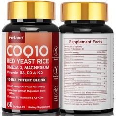4 Pack CoQ10 200mg with Omega 3 Fatty Acids, 240 Caps Antioxidant/Heart Support