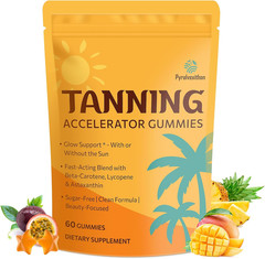 Tanning Gummies with Astaxanthin for Women and Men | Sunless Tanning Supplement