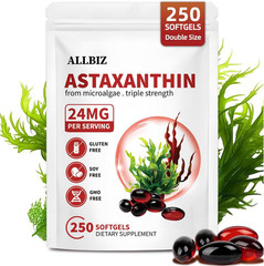 ALLBIZ Astaxanthin 24mg | 250 Softgels | 250-Day Supply | Premium Antioxidant Su