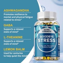 Goodbye Stress Capsules – with L-Theanine,Ashwagandha – Stress & Immune Support