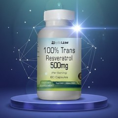 Trans Resveratrol 60 Capsules 500mg Aspartame Free – Super Potency