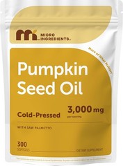 Micro Ingredients Pumpkin Seed Oil 3000mg Saw Palmetto 300 Softgels