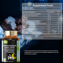 5-HTP, Ashwagandha, GABA+12 Ingredients for Sleep Aid, Relaxation & Rejuvenation