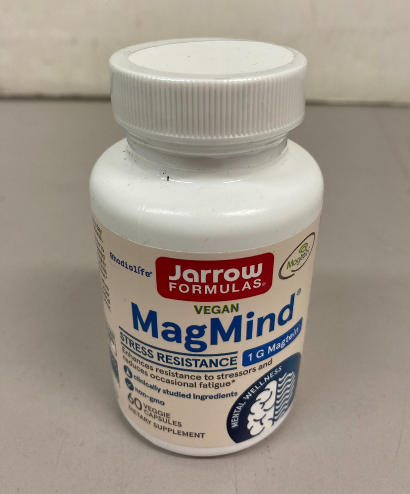 Jarrow Formulas Vegan MagMind Stress Resistance, 60 Veggie Capsules – EXP 08/25