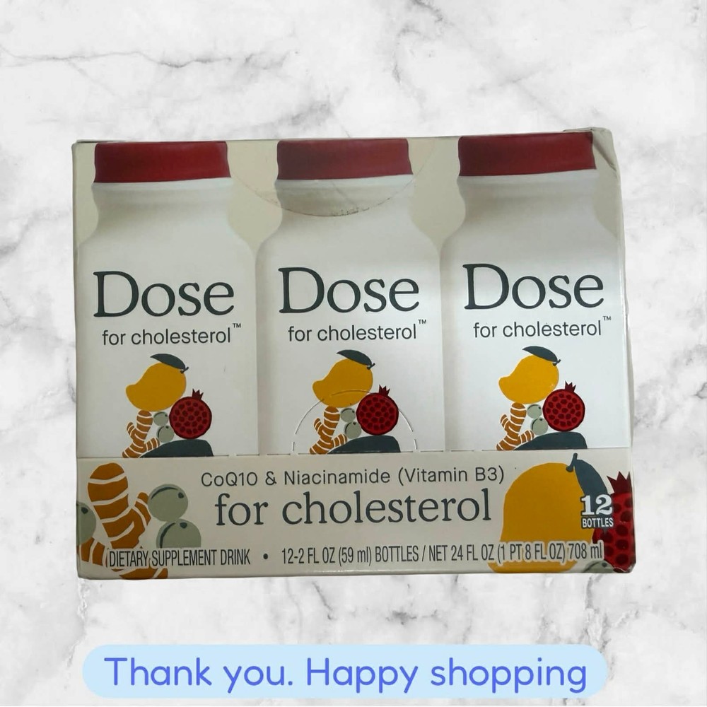 Dose For Cholesterol Liquid CoQ10 Curcumin Pomegranate Heart Support 12 pack 2OZ