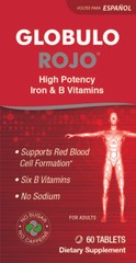 Globulo Rojo Multivitamin w/ High Potency Vitamin C & Zinc, 60 Tablets, 4/ 2025