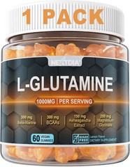 Nextdia L-Glutamine 1000mg Exercise Gummies Promotes Muscle Recovery and Growth,