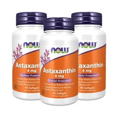 Now Astaxanthin (4mg) 90 Sgels Each (Pack of 3)