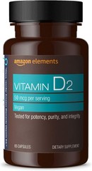 Amazon Elements Vitamin D2 2000 IU, Vegan, 65 Capsules