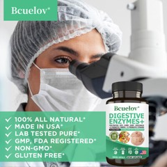 Digestive Enzymes w/ Prebiotic & Probiotics, Gas, Constipation & Bloating Relief