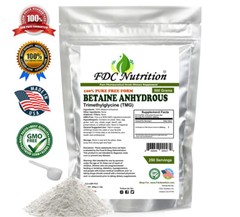 Betaine Anhydrous Trimethylglycine (TMG) Powder 500 Grams Non GMO