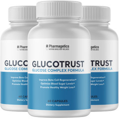 Glucotrust Blood Sugar Support Supplement – 3 Bottles 180 Capsules