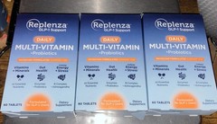 Replenza GLP-1 Support Daily Multi-Vitamin + Probiotics Supplement (Lot Of 3)