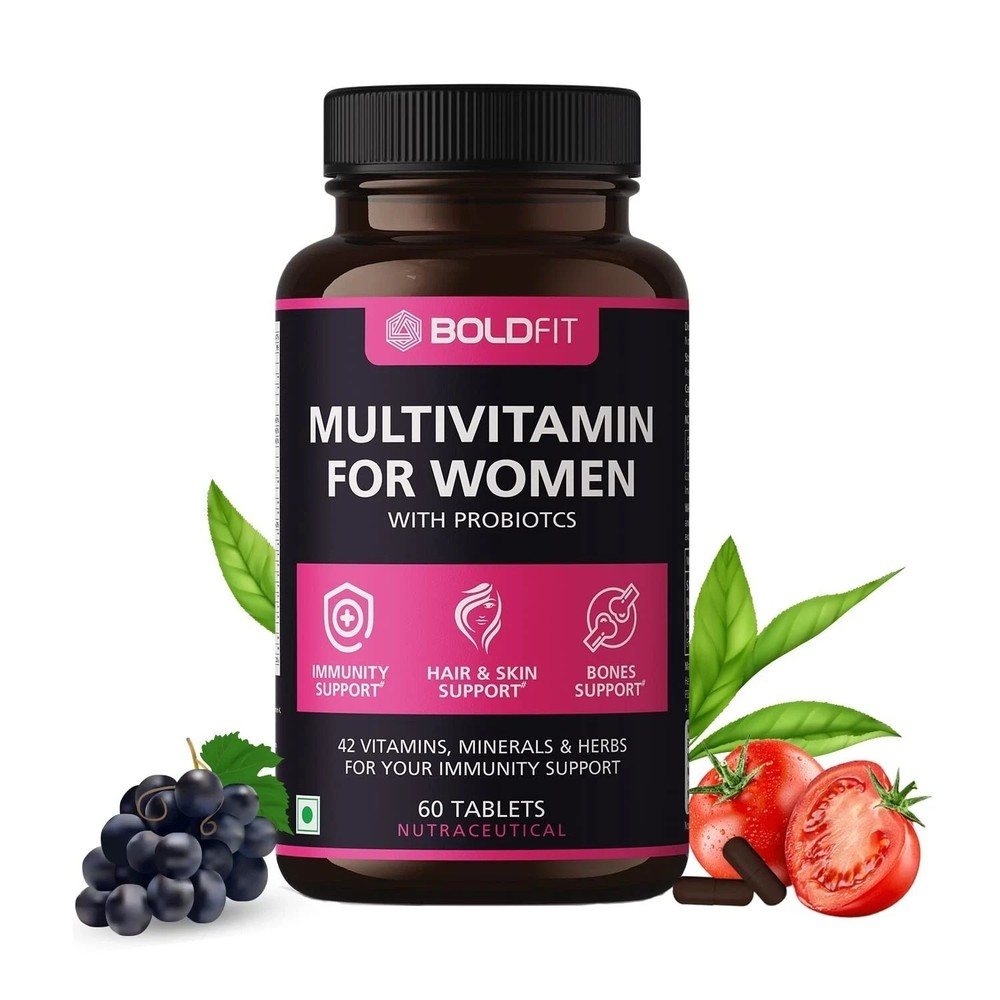 Boldfit Multivitamin For Women Tablets With Probiotics immunity 60 tablets C651