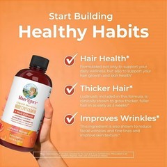 Mary Ruth’s Multivitamin + Hair Growth | 3 Pack | Peach Mango 15.22 oz brand…*