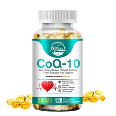 CoQ10 Coenzyme Q-10 Coenzyme 200mg Capsules BIOPERINE Antioxidant Heart Health