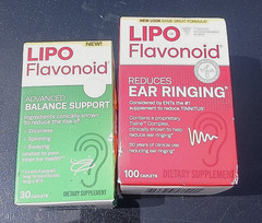 (2) Lipo-Flavonoid & Advanced Ear Dietary Supplement Caplets 130 Count 01/2027
