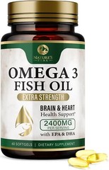 Fish Oil 2400 mg – Triple Strength Fish Oil Supplement for Healthy Heart Support