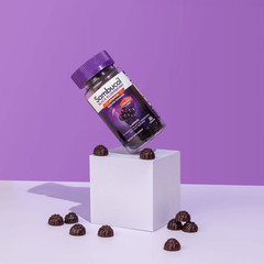 4Pk Sambucol Black Elderberry Immune Support Gummies with Vitamin C & Zinc, 30Ct