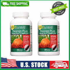 (2 pack)Trunature Prostate Plus Health Complex 250 Softgels w/d Saw Palmento new
