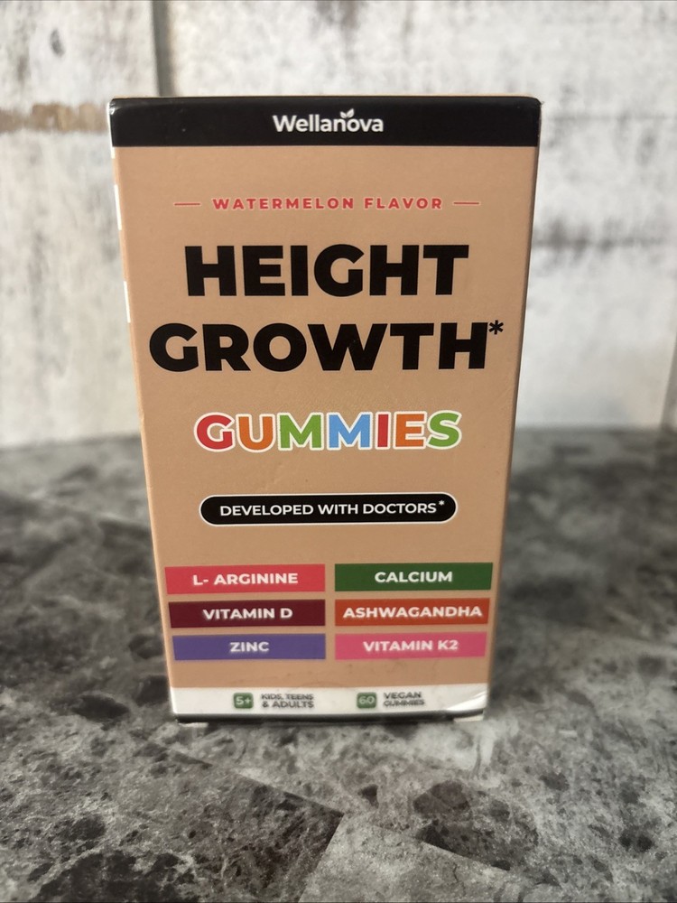 Height Growth Gummies | Vitamin Gummies with Calcium, Magnesium Glycinate 9/2027