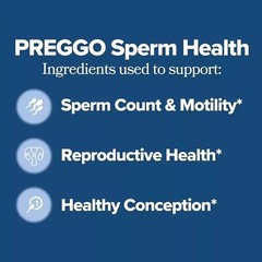 3 Pack PREGGO O-Positive Sperm Health Boost Capsules – 180 Count For Men