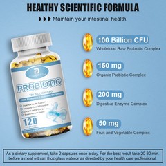 3 bottles Raw Probiotics 100 Billion CFU Gut Health Digestive Immunity Support